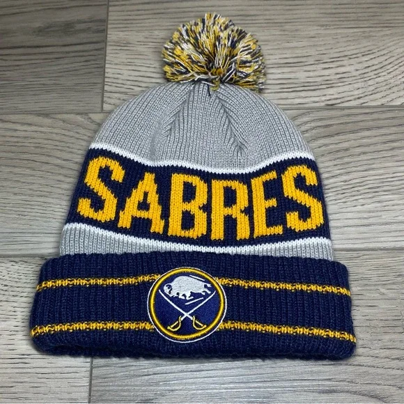 2 Buffalo Sabres NHL New Era Winter Hats Adult One Size Beanie Caps - Two Set - Picture 7 of 12
